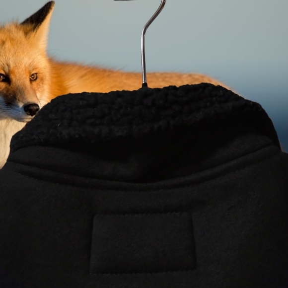 Lauren Ralph Lauren Black Faux Suede Sherpa Lining Vest - Picture 3 of 5